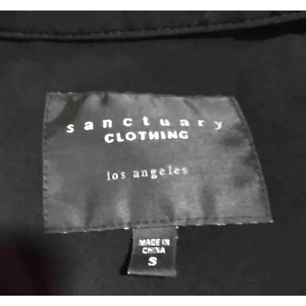 SANCTUARY LIGHTWEIGHT BLACK CARGO VEST MULTI POCKET SIZE S